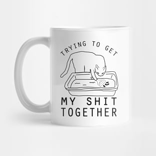 Trying to Get It Together -  Funny Cat Litter Mug